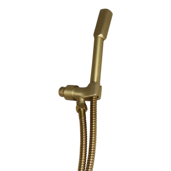 Solid Brass Angled Hand-Held Shower Head (Natural Brass Finish) 3