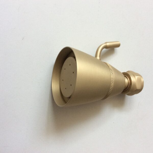 Solid Brass Shower Head with a Natural Brass Finish 4