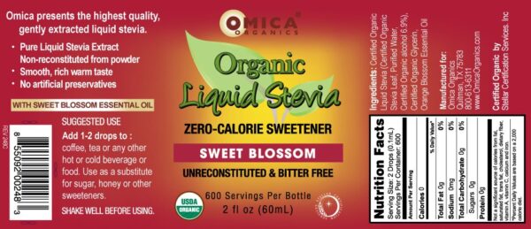 Liquid Stevia - Sweet Blossom, Organic (1.85 fl oz) 2