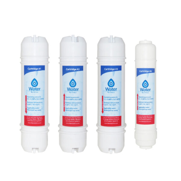 Water By Omica 12 Stage Water Filter & Activation System Replacement Cartridges 1-3 & 6 1