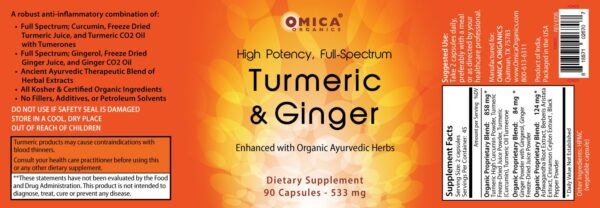 Turmeric & Ginger Capsules (90 ct) - Image 2