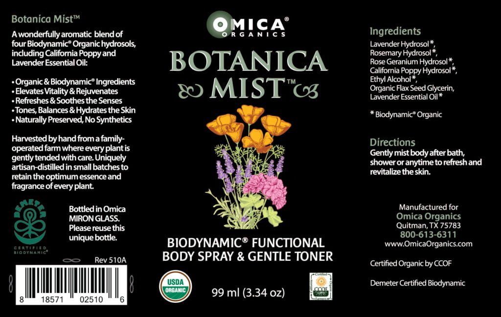 Botanica Mist Biodynamic Functional Body Spray & Toner (99 ml / 3.34 fl oz) 3