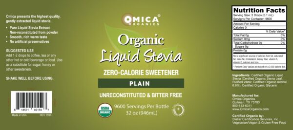 Liquid Stevia - Plain, Organic (32 fl oz) ** 2