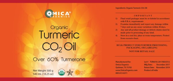 Turmeric CO2 Oil, Organic (1/2 kg) bulk 2