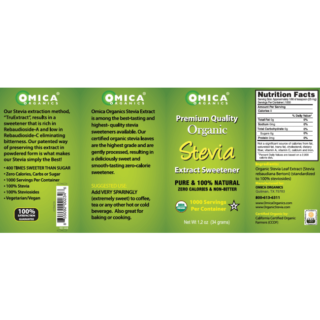 Stevia Extract Sweetener, Organic (1.8 oz) 3