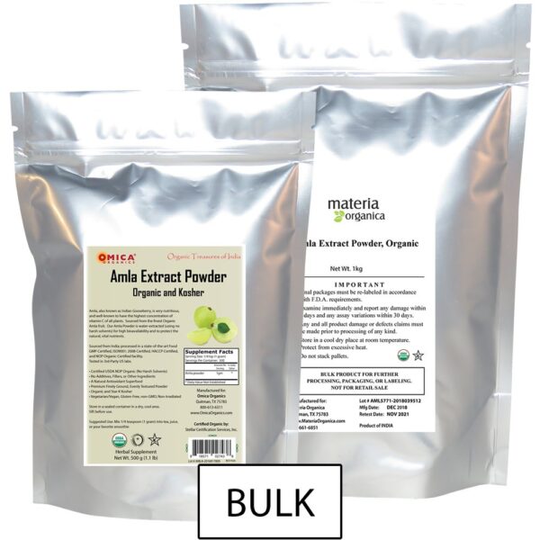 Amla Extract Powder, Organic, Kosher (500 g - 1 k) bulk 1