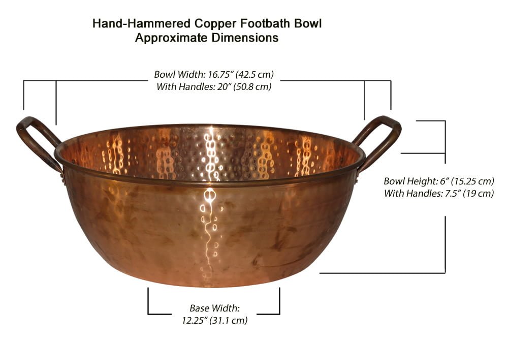 Hand-Hammered Copper Foot-Bath Bowl ** 6