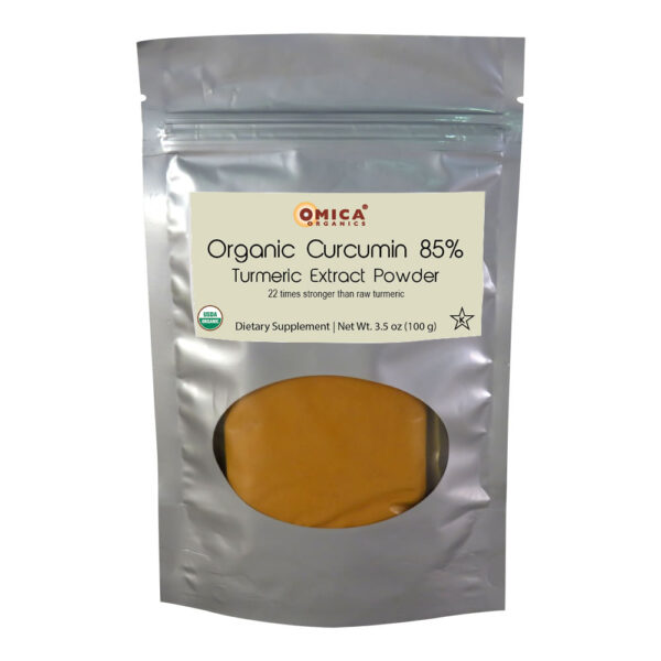 Organic Curcumin 85% Turmeric Extract Powder (100g) bulk 1