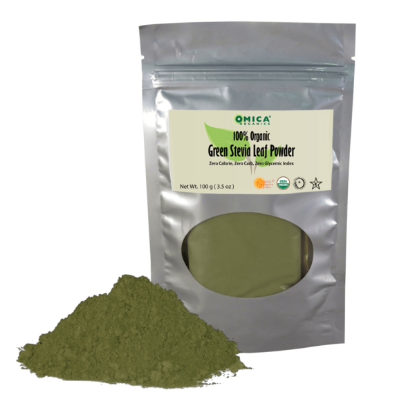 Green Leaf Stevia Powder, Organic, Kosher (100 g / 3.5 oz) 1
