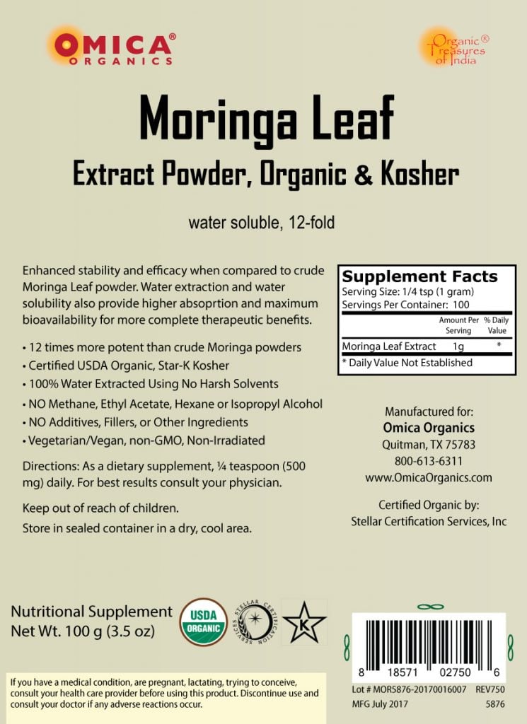 Moringa Leaf Extract Powder (100 g / 3.5 oz) 3