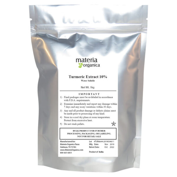 Turmeric Curcumin Powder Water-Soluble Extract, Kosher (1 kg, 2.2 lb) bulk 1