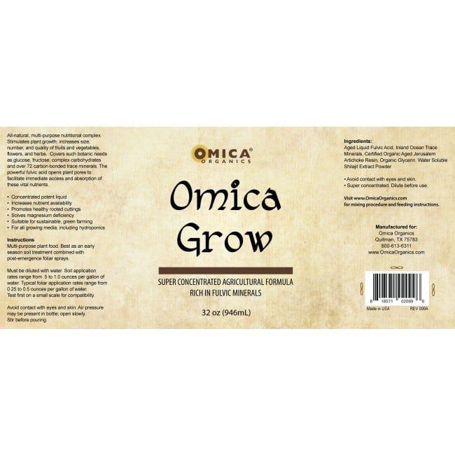 Omica Grow Formula 101 (32 oz, 1 gallon)** 3
