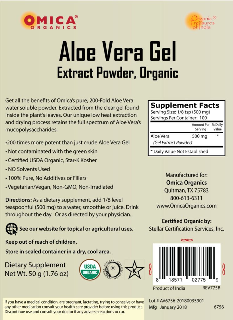 Aloe Vera Gel Extract Powder, Item #A1619 (1.7 oz / 50 g) 4