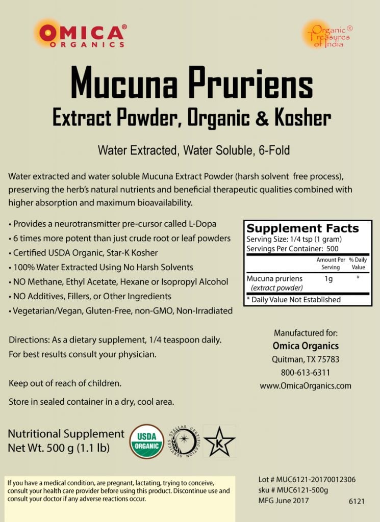 Mucuna Pruriens Bean Extract Powder, 6-Fold (1 kg / 2.2 lb) bulk 2
