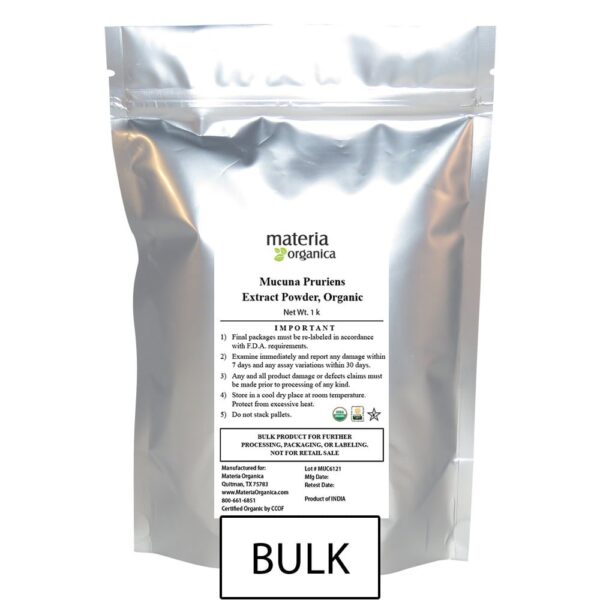 Mucuna Pruriens Bean Extract Powder, 6-Fold (1 kg / 2.2 lb) bulk