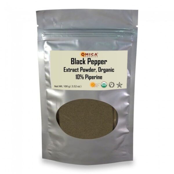 Black Pepper Extract Powder, 10% Piperine, Organic (100 g) 1