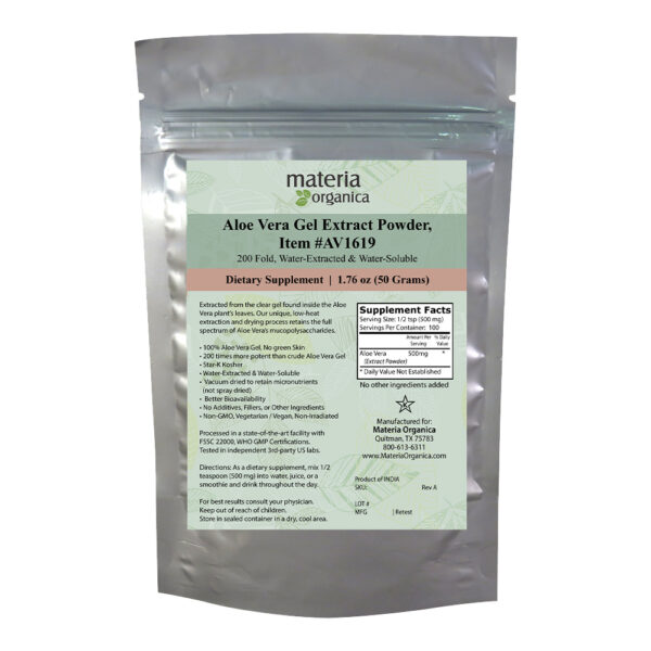 Aloe Vera Gel Extract Powder, Item #A1619 (1.7 oz / 50 g) 1