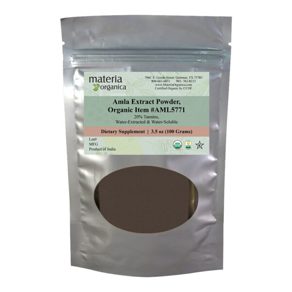 Amla Extract Powder, 20% Tannins, Organic Item #AML5771 (3.5 oz / 100 g) 1