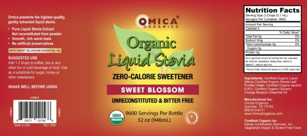 Liquid Stevia - Sweet Blossom, Organic (32 fl oz) ** 2
