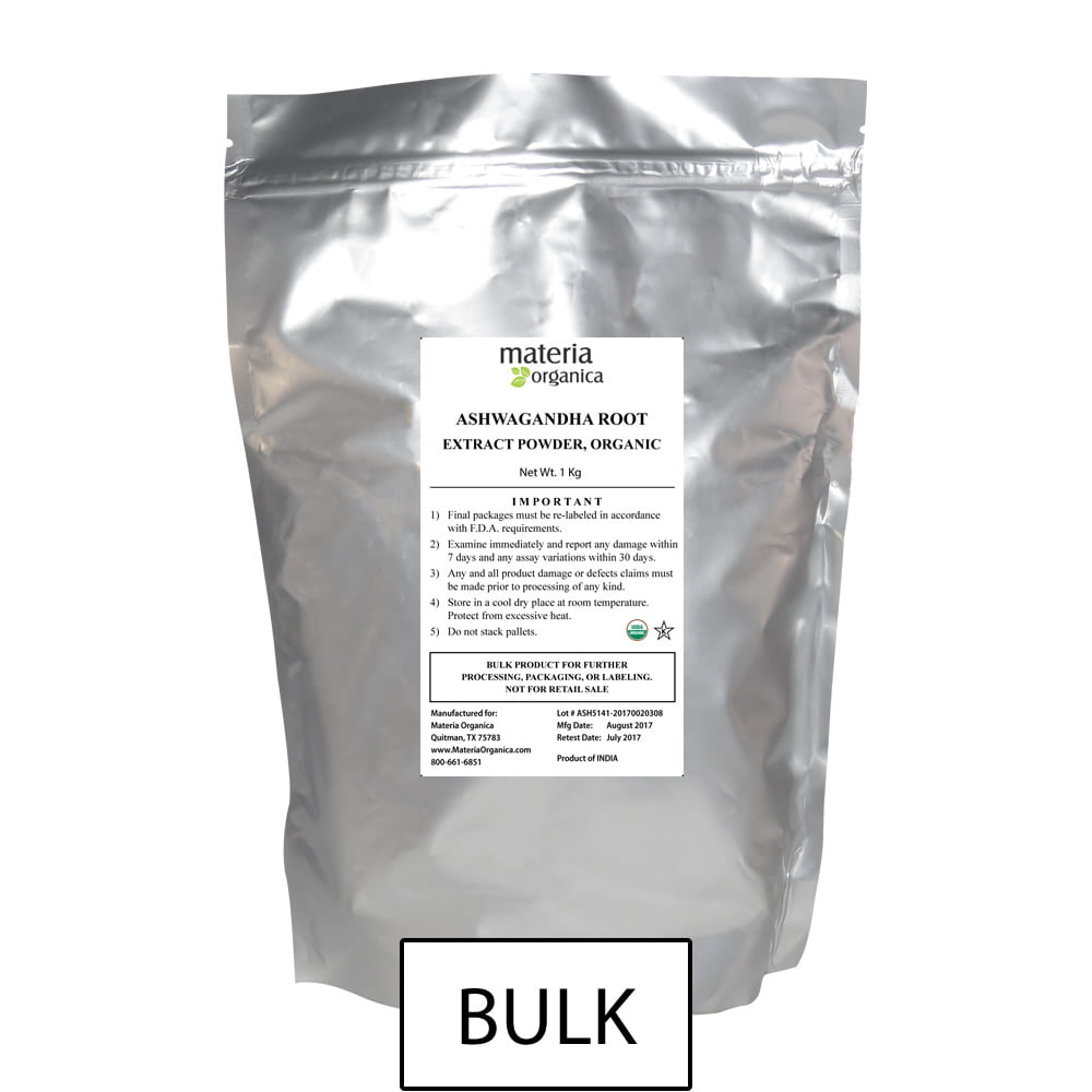 Ashwagandha Root Extract Powder, Organic Item #ASH5141 (1 kg / 2.2 lb) bulk 2