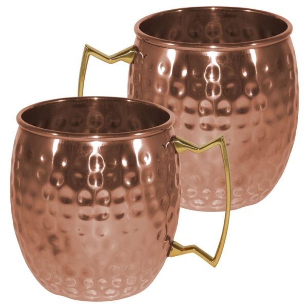 Hand-Hammered Moscow Mule Copper Mug 2-pack (18 oz) 1
