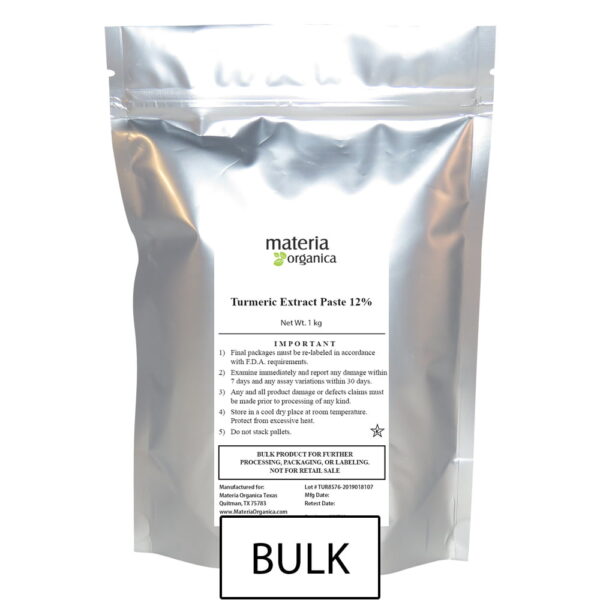 Turmeric Extract Paste, 12% Curcumin, Kosher (1 kg) bulk 1