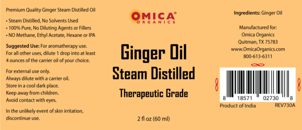 Ginger Oil, Steam Distilled (2 fl oz) 2