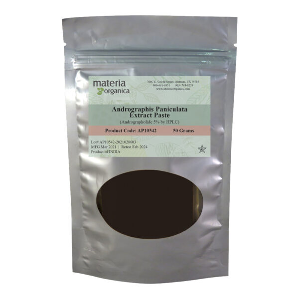 Andrographis Paniculata Extract Paste, Andrographolide 5% by HPLC, Item #AP10542 (50 grams / 1.76 oz) 1