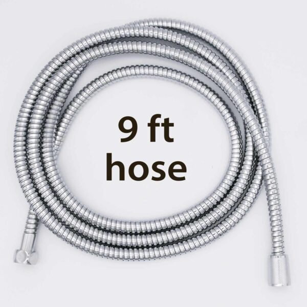 Shower Hose, PVC-Free Silicone Innerlining (Stainless Steel 9 ft) 2