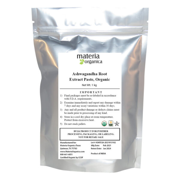 Ashwagandha Root Extract Paste, Organic Item #ASH5526 (1 kg / 2.2 lb) bulk 1